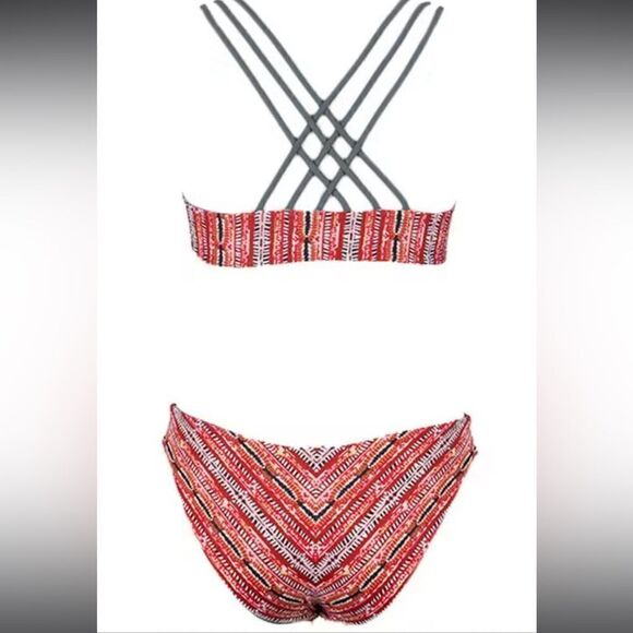 Cupshe reversible Heated Love In Desert Cross Back Bikini Set | size XXL | NWT - Picture 13 of 13